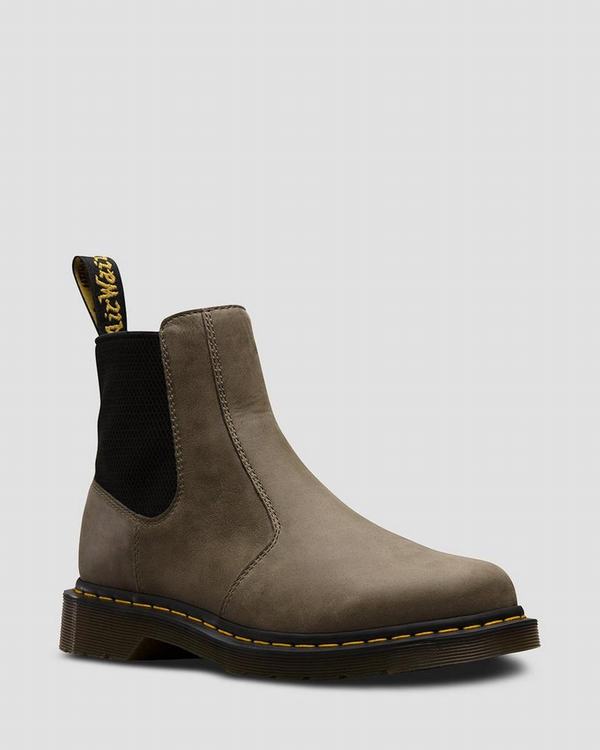 Dr Martens Pánské Chelsea Boty 2976 Hardy Dusky Olivy Zelené, CZ-408752